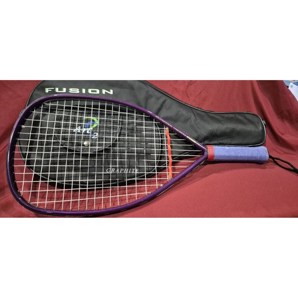 Ektelon Fusion Graphite Racquetball Racquet  Arc 2 Dampner Purple Frame EUC